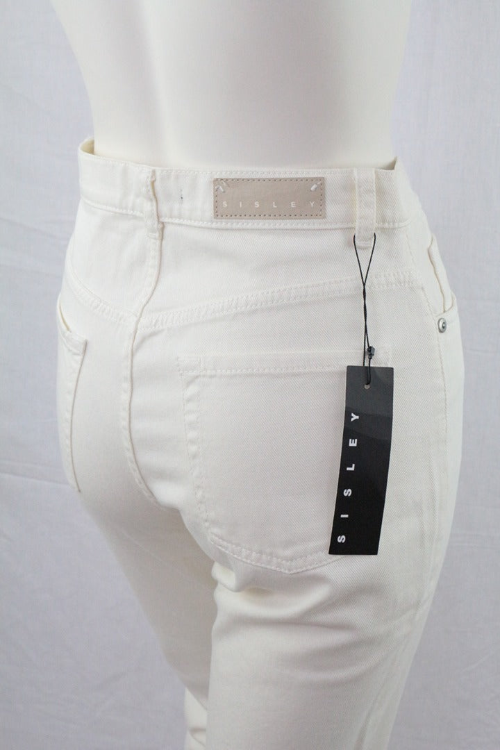 Jean slim ecru Sisley taille 26 neuf avec étiquette old money 4