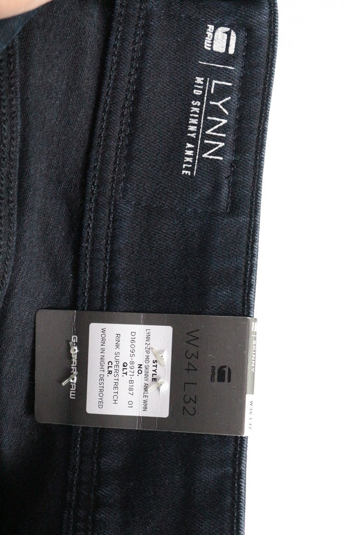 Jean G-star Raw Lynn Mid Skinny Ankle noir W34 L32 - Neuf 4