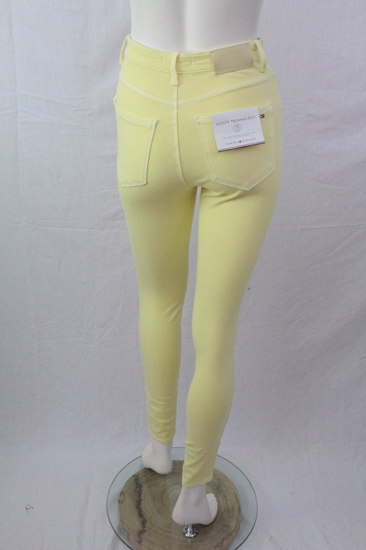 Jean skinny Tommy Hilfiger jaune taille haute 27 32 - Neuf avec étiquette 11