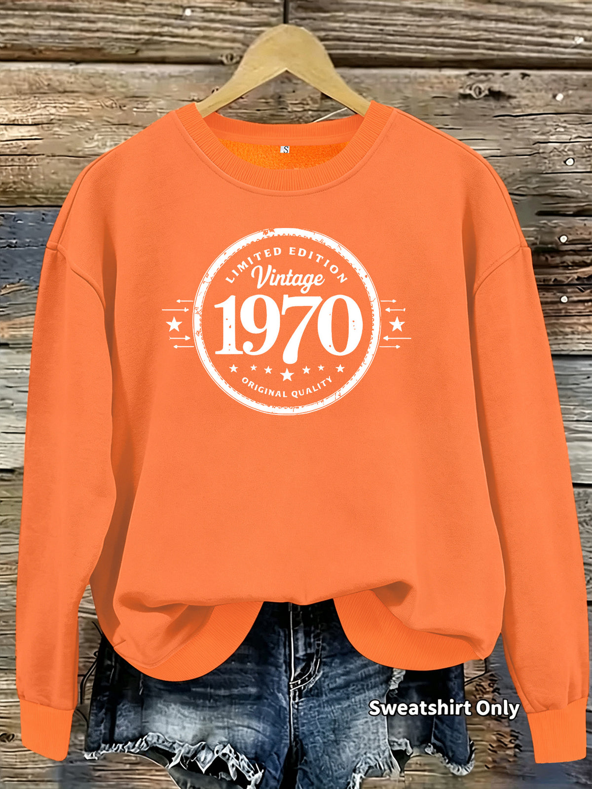Sweat-shirt ample à col rond, imprimé par transfert thermique, manches lanternes, pour femme, 7 coloris 12