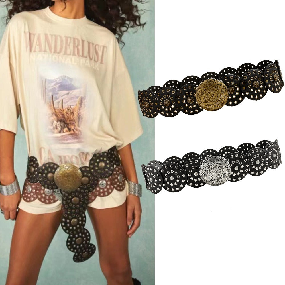 Ceinture large western en similicuir – photo 1 – Frippin'Dealz