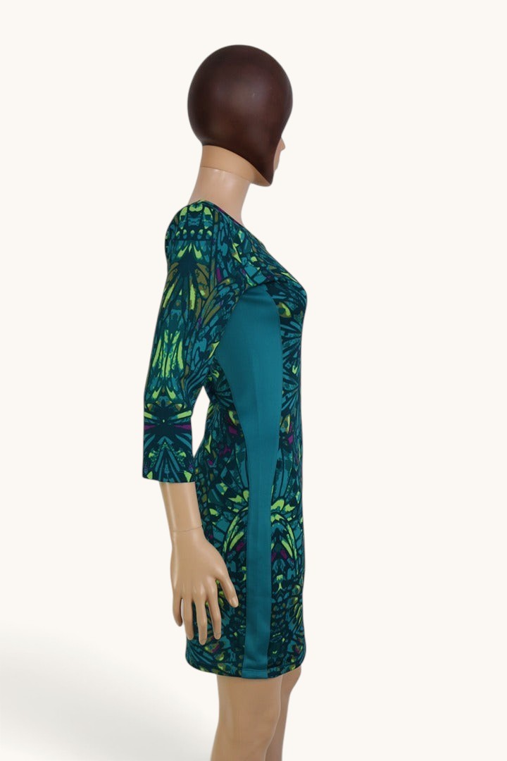 Robe courte M by Mosquitos moulante imprimé vert bleu 38 | Frippin'Dealz – photo 7