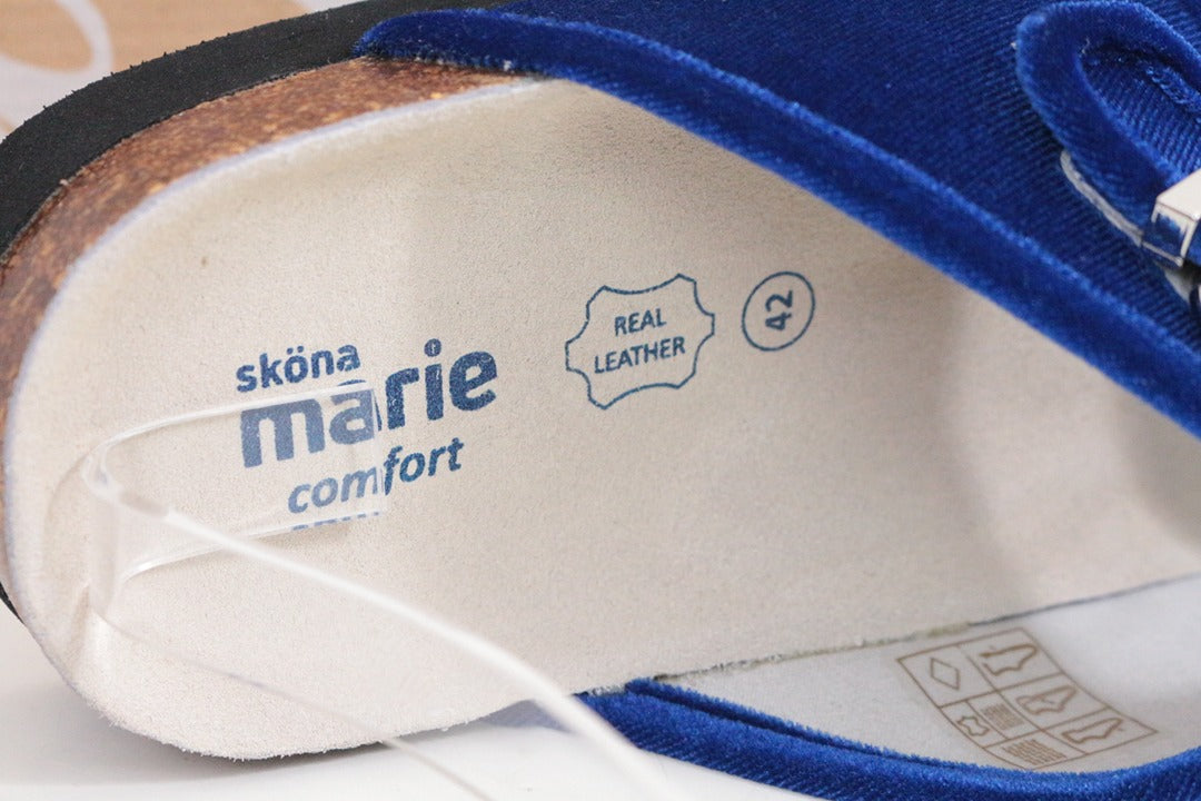 Sandales Sköna Marie velours bleu roi 42 neuves 6