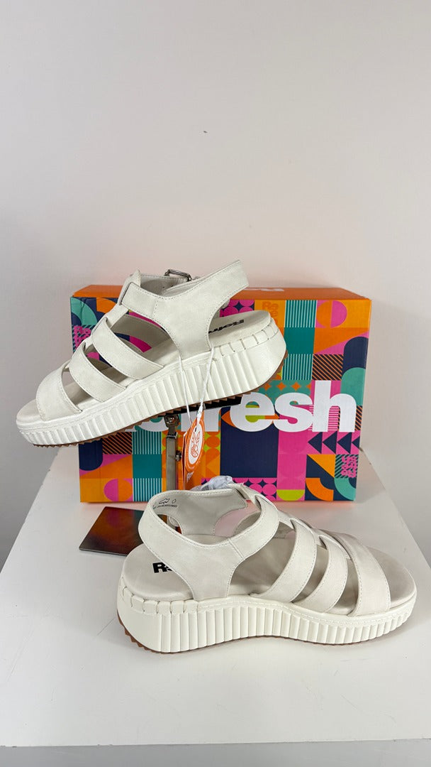Sandales plateforme Refresh en simili cuir blanc taille 36 neuves 7