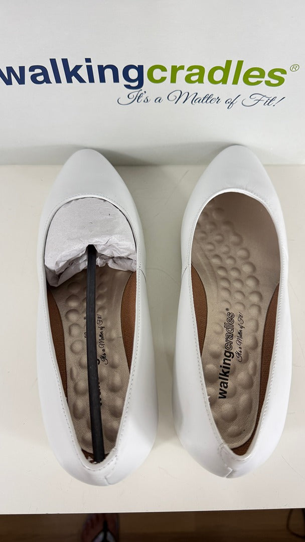 Escarpins cuir blanc Walking Cradles confortable talons 40 2
