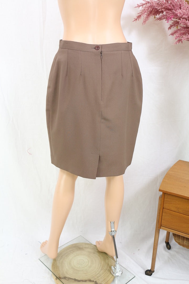 Jupe droite vintage In Extenso marron taille 42 neuve avec étiquette 4