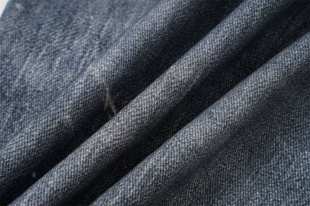 Jean large pour homme imprimé 3D effet usé, style Wasteland, denim déchiré streetwear 20