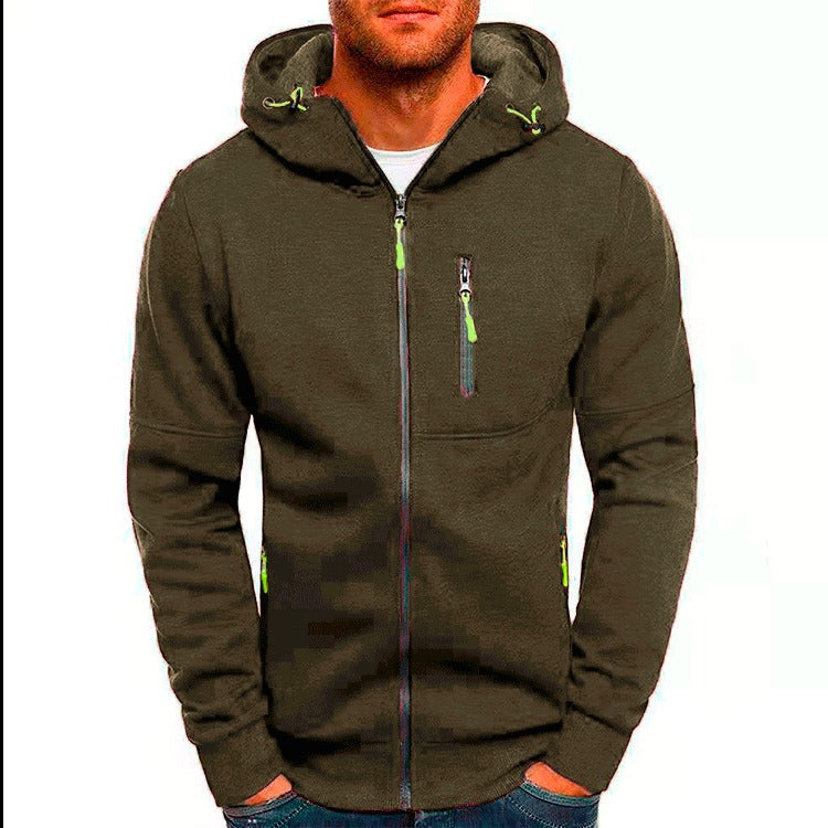 Gilet à capuche en jacquard pour homme, style sport et loisirs, 8 coloris 4