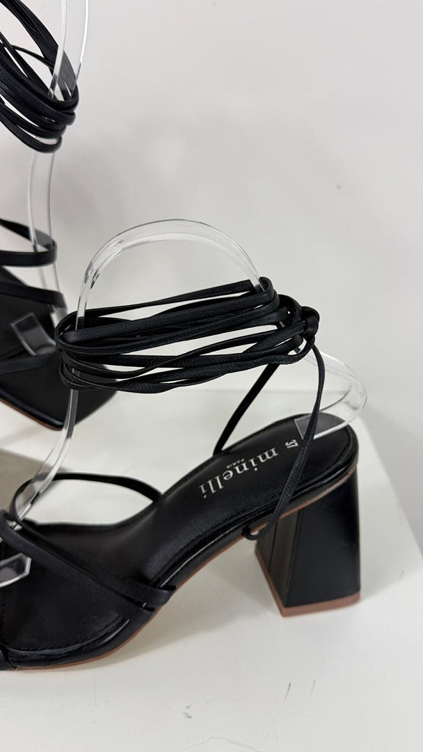 Sandales à talons Minelli Graviata cuir noir 37 3