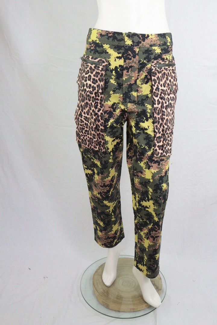 Pantalon cargo Twinset Actitude camouflage léopard M - Neuf avec étiquette 1