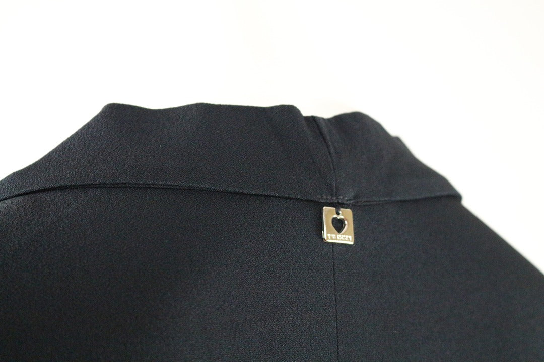 Robe noire Twinset Simona Barbieri chic vintage 90s M 5