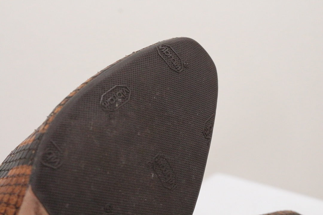 Bottines Sandro cuir de python véritable Marron Taille 37 16