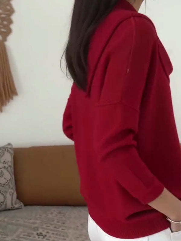 Pull maille côtelée col bénitier coupe ample manches longues femme – photo 12 – Frippin'Dealz