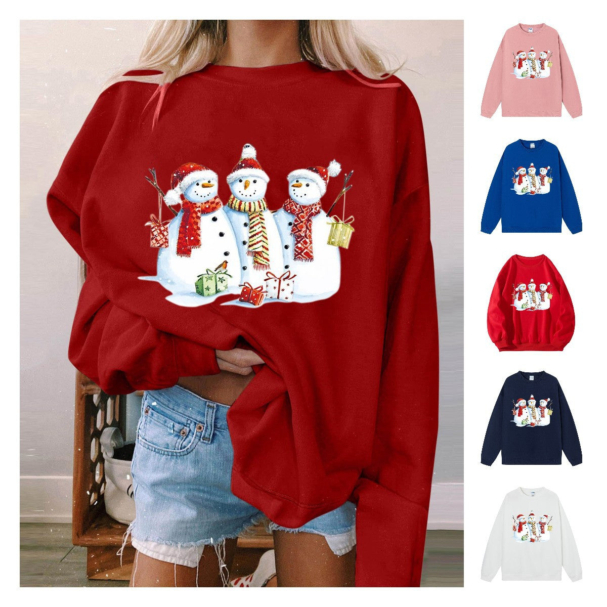 Sweat oversize bonshommes de neige – photo 1 – Frippin'Dealz