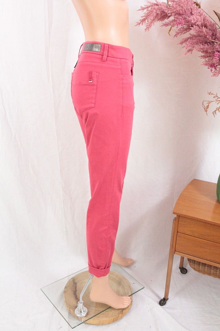 Pantalon skinny Luisa Cerano rose rouge fushia taille 38 - Neuf avec étiquette 5