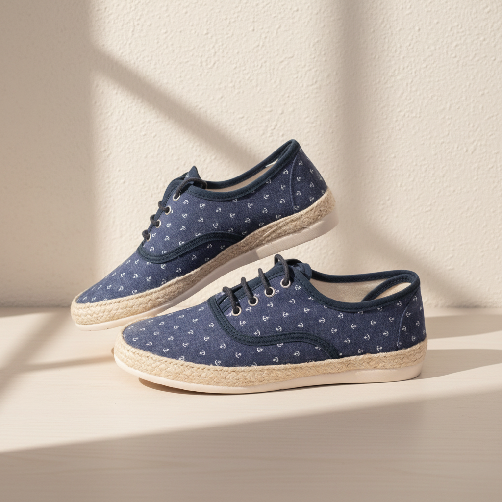 Hush Puppies Espadrilles Toile, Jute Bleu  37 Neuf
