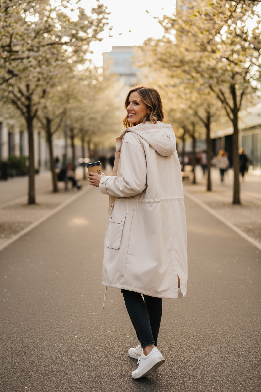 Levi’S Veste imperméable Polyester Blanc   Neuf
