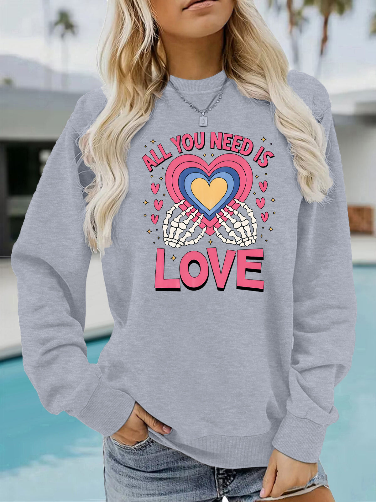 Sweat-shirt molleton imprimé graphique – photo 1 – Frippin'Dealz