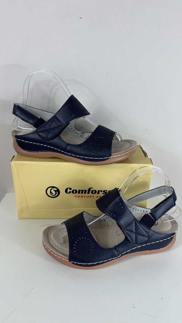 Sandales confort femme Comforsoft cuir marron taille 38 1