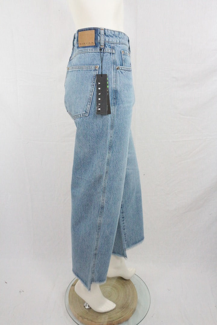 Jean Sisley droit bleu clair coton taille 32 Neuf Y2k 4