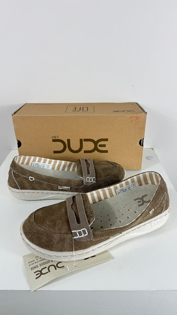 Mocassins Hey Dude en toile marron taille 38 neufs 8