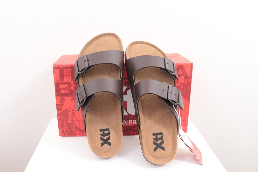 Xti Sandales Mules Simili Cuir Noir 41 Neuves 12