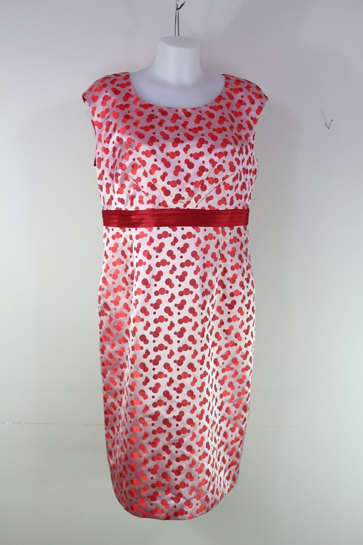 Robe midi Vava Exclusive London rose rouge pois taille Fr 42 3