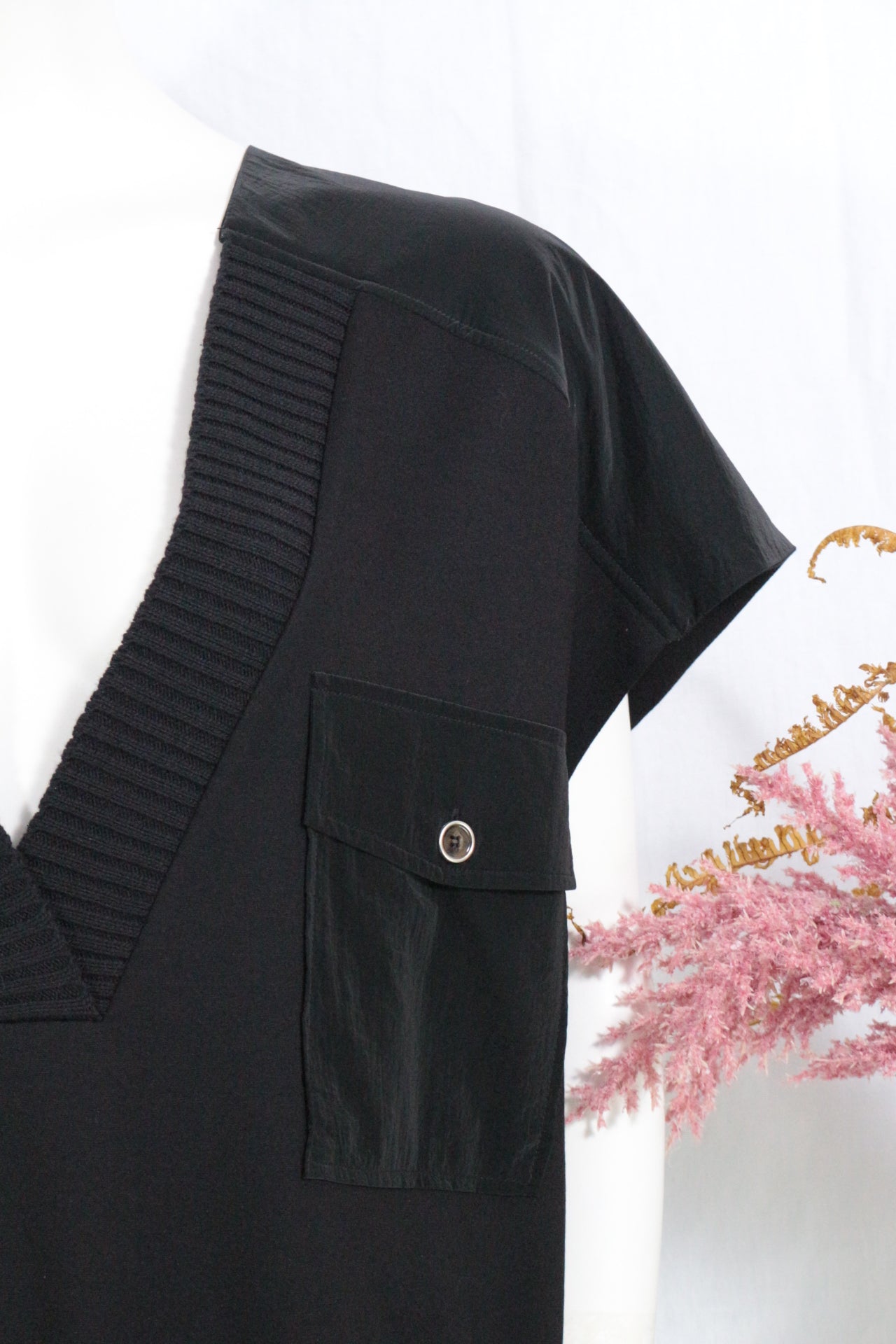 Twinset Robe courte Viscose, Polyamide, Coton Noir S  Neuf 7