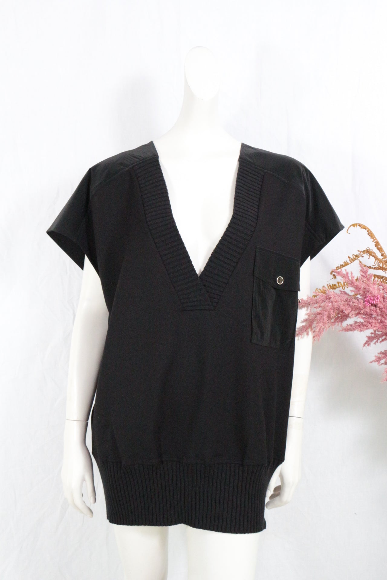 Twinset Robe courte Viscose, Polyamide, Coton Noir S  Neuf 8
