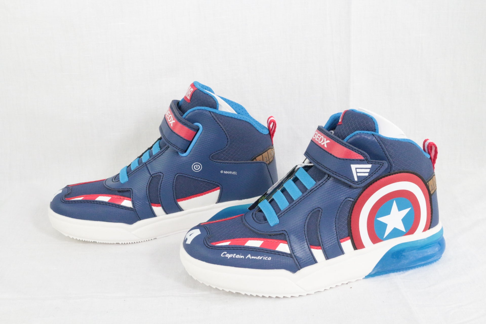 Geox – Sneakers alte J grayjay boy - marvel avengers - captain america – Ecopelle – Blu, rosso 7