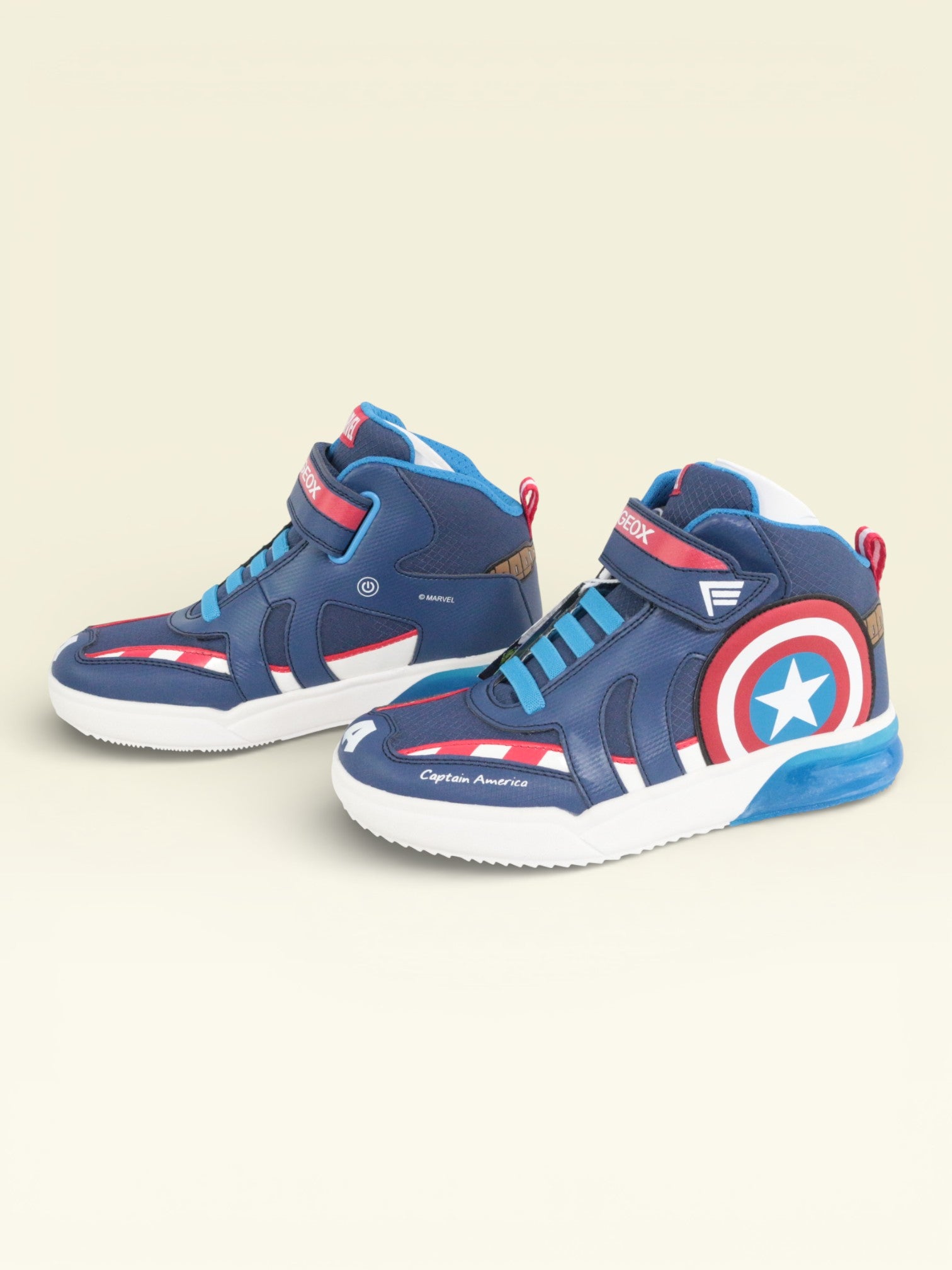 Geox Baskets montantes Cuir synthétique Bleu, Rouge   Neuf