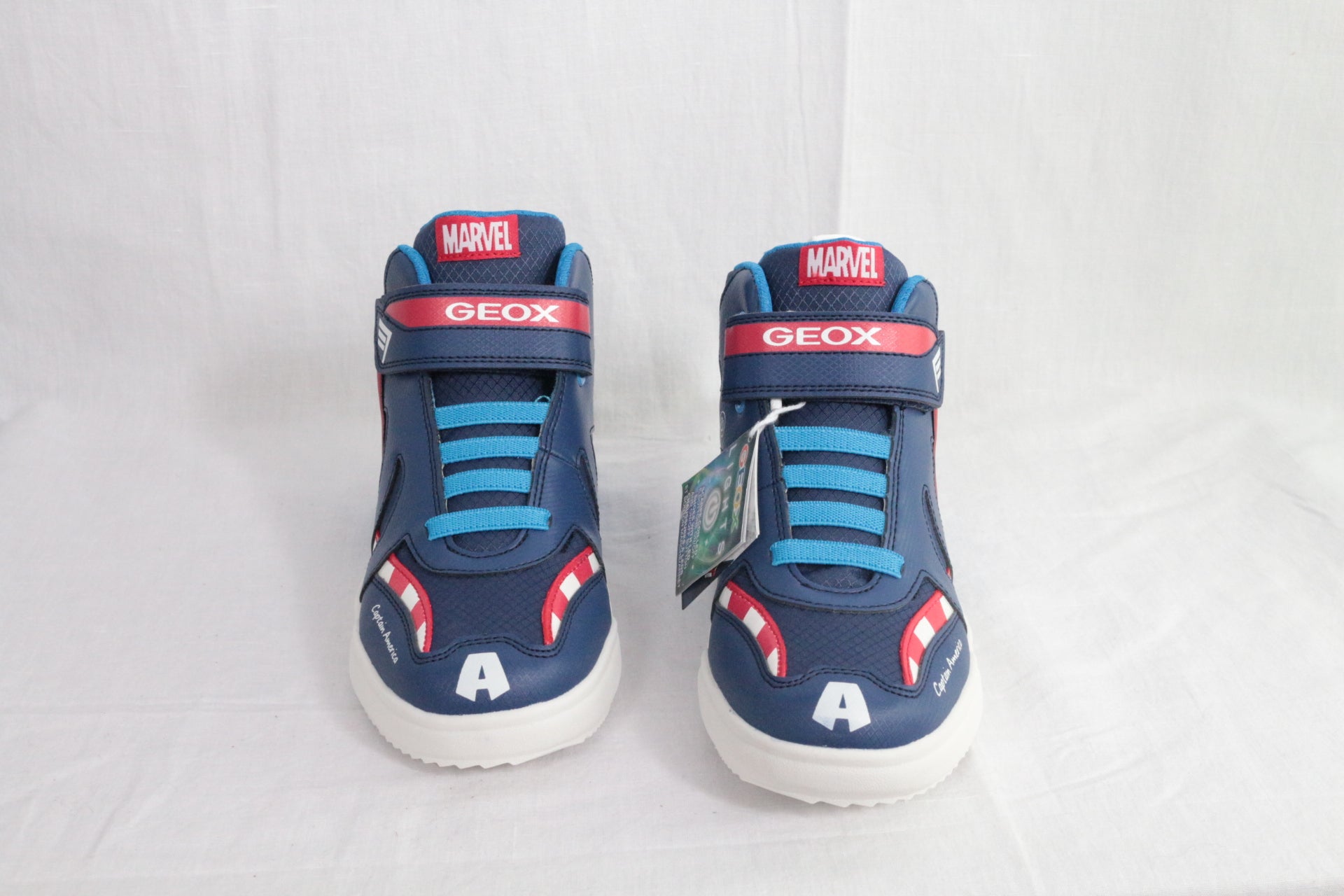 Geox – Sneakers alte J grayjay boy - marvel avengers - captain america – Ecopelle – Blu, rosso 3
