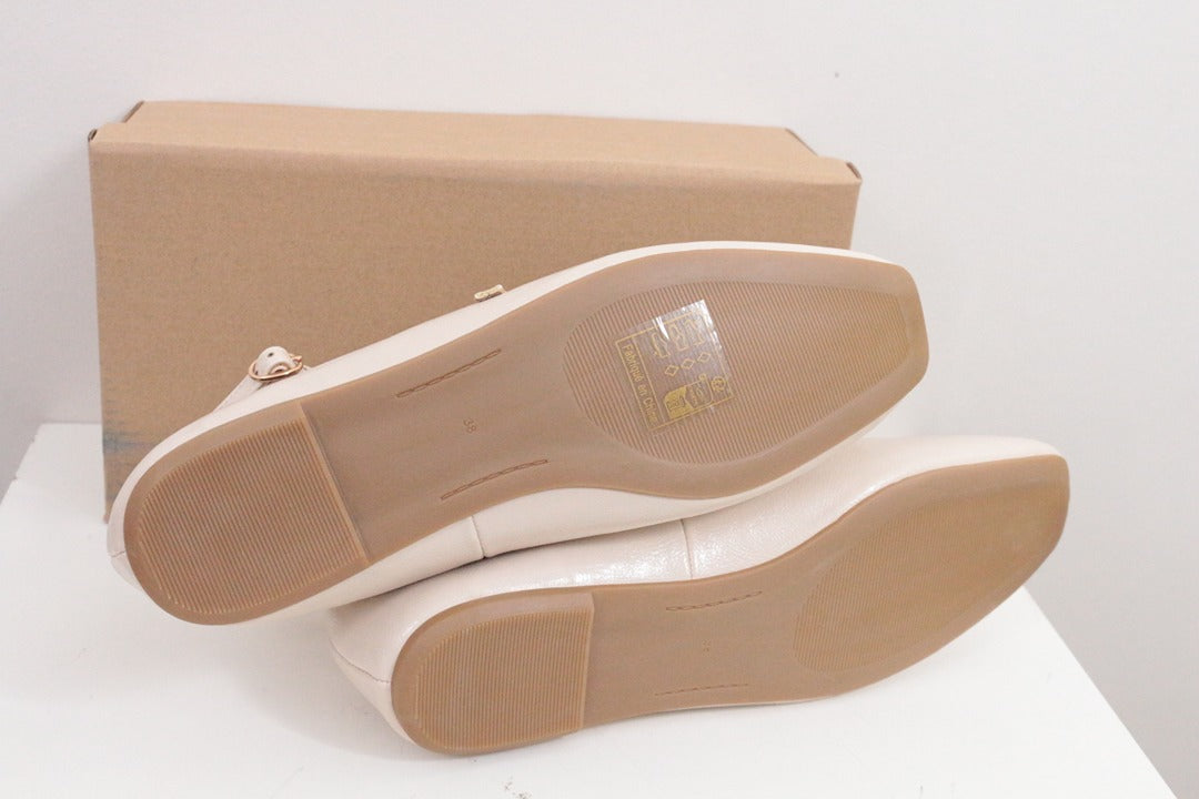 Bellucci Ballerines Mary Janes Crème 38 Neuves 6