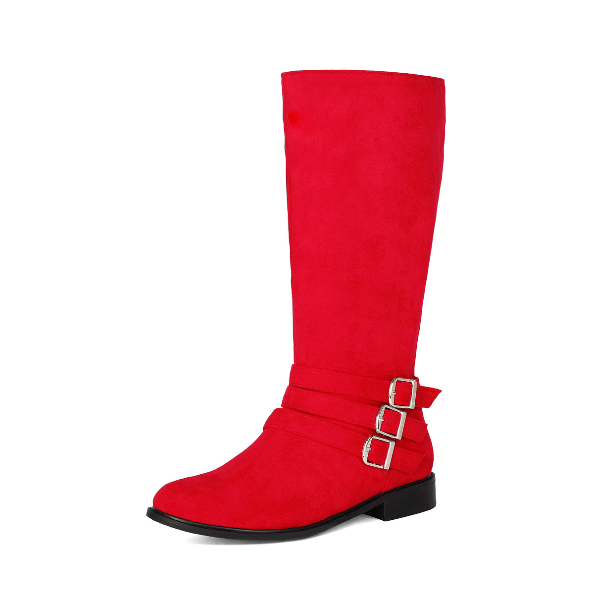 Bottes motardes aspect daim à boucle mixtes – photo 7 – Frippin'Dealz