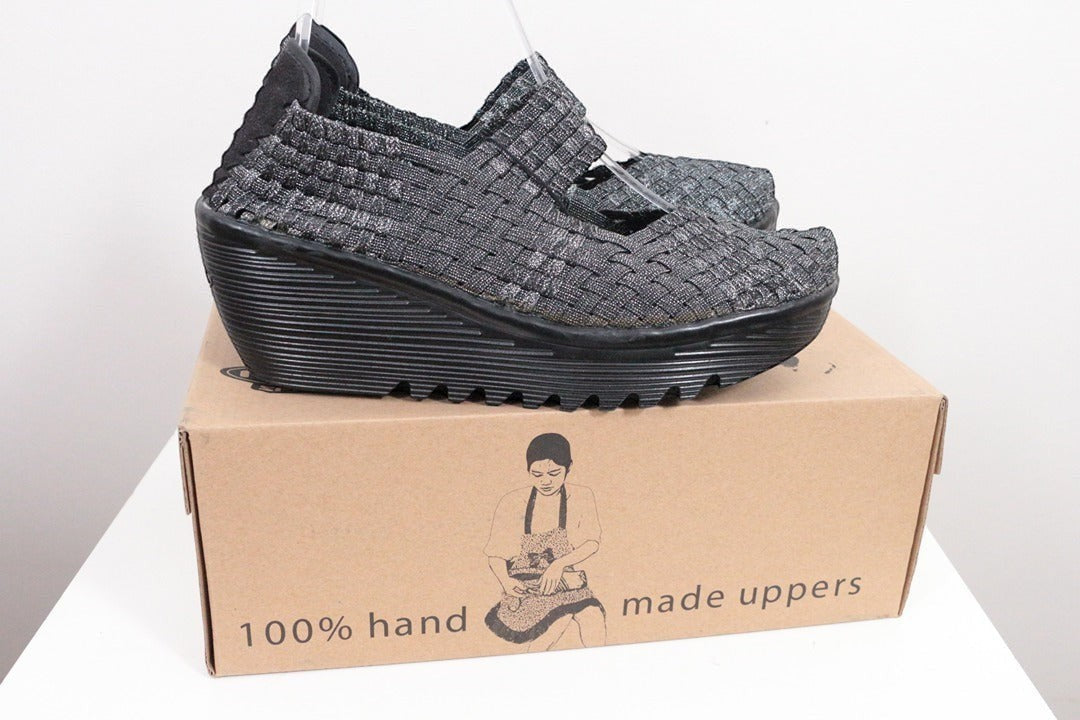 Baskets compensées tressées Rock Spring gris argenté 37 | Frippin'Dealz – photo 12