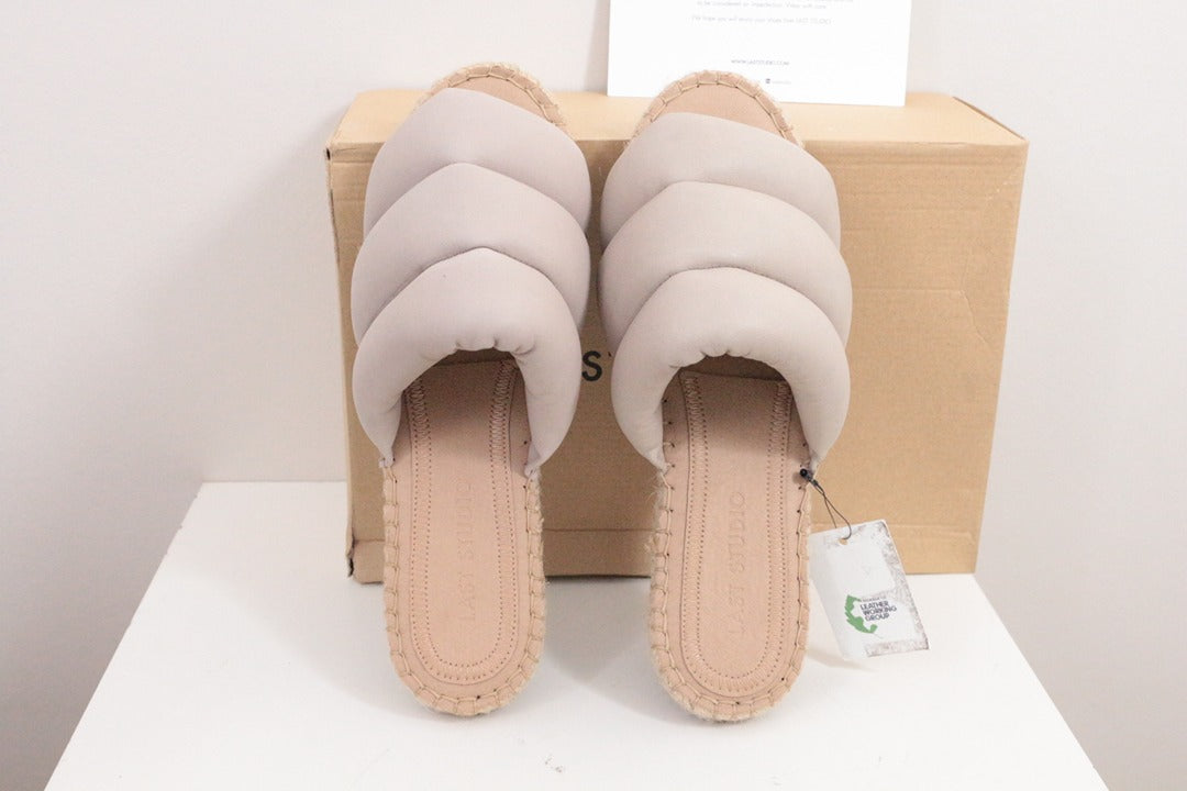 Mules plates Last Studio en cuir beige taupe 41 neuves 7