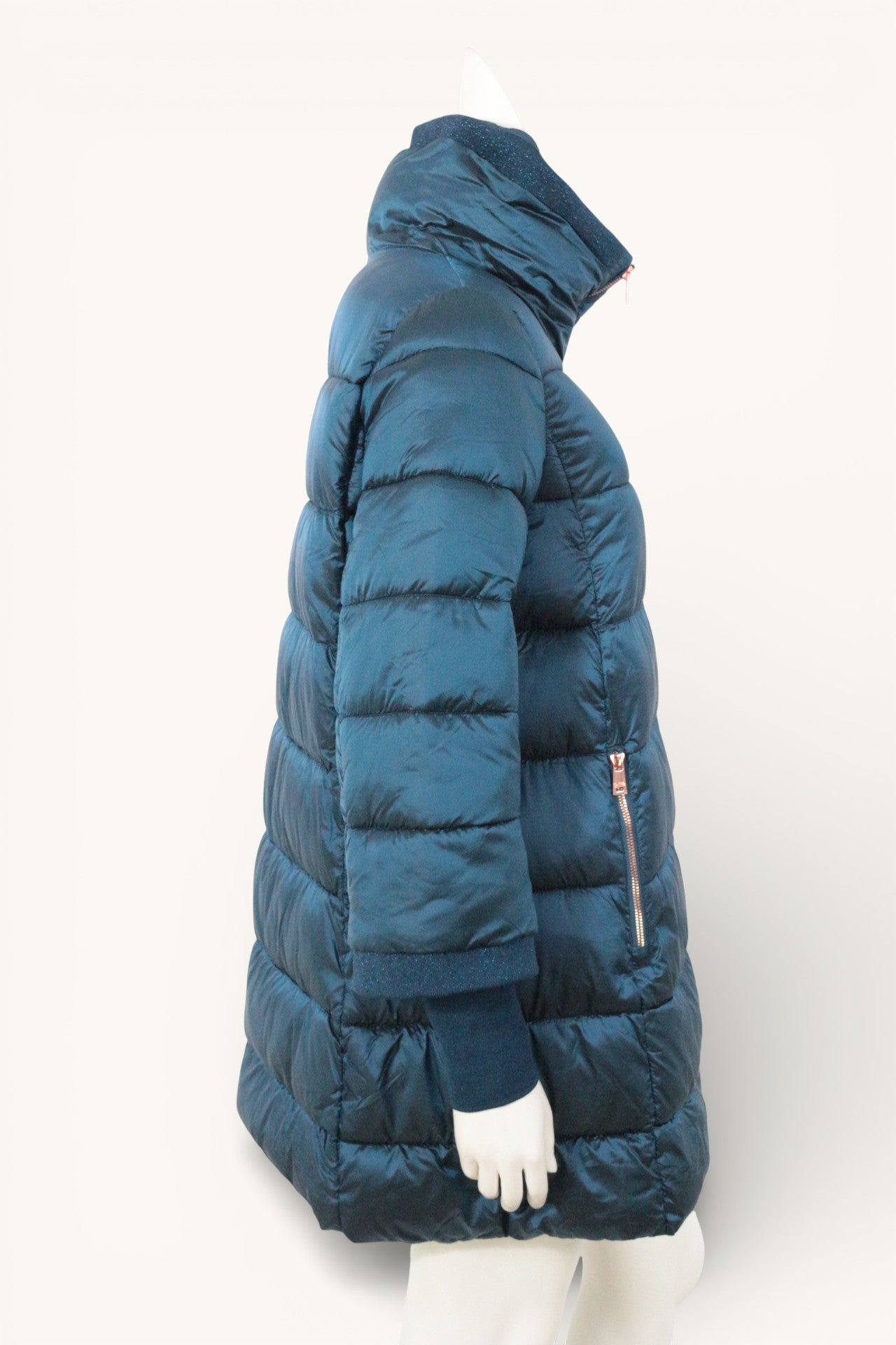 Oltre – Mittellange Daunenjacke – Polyester, Polyamid – Marineblau 8