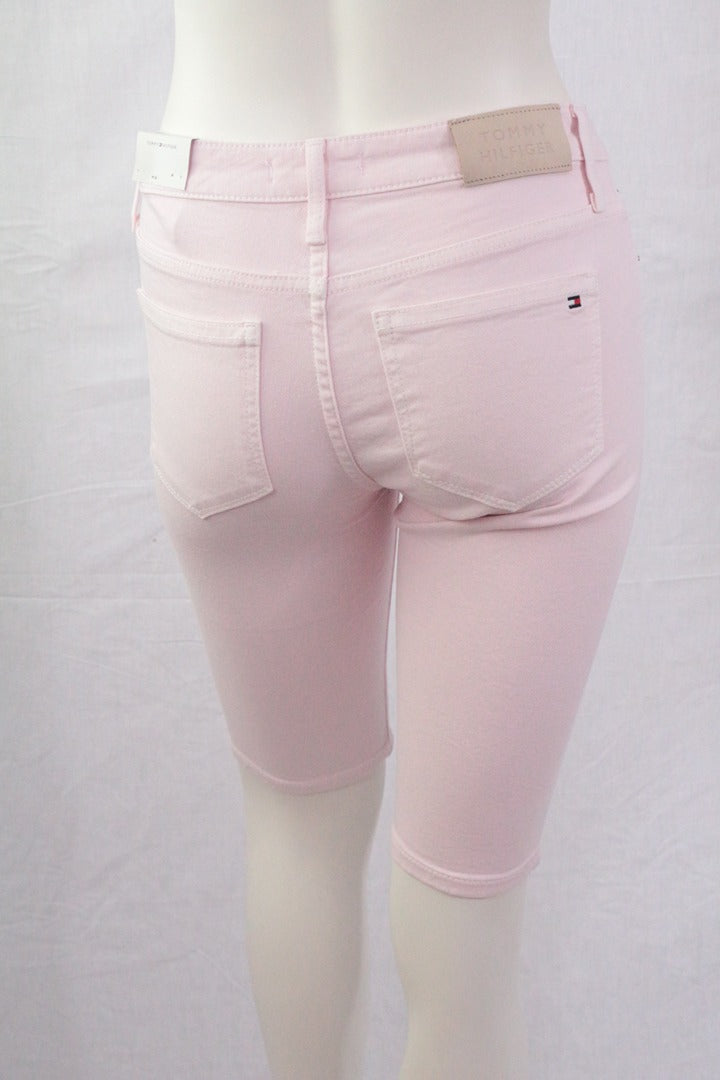 Bermuda femme Tommy Hilfiger rose clair neuf slim 26 9