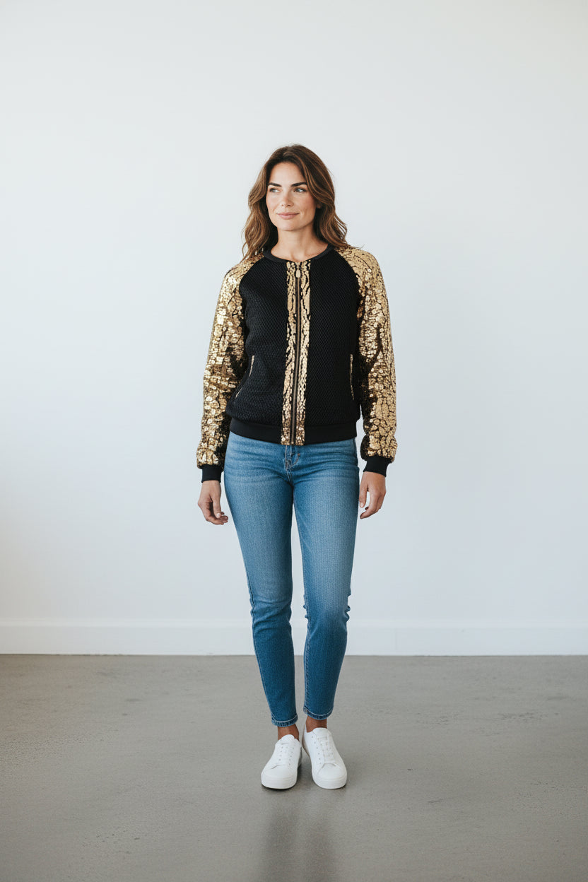 Lola Casademunte Veste Polyester Noir, Doré XS  Neuf