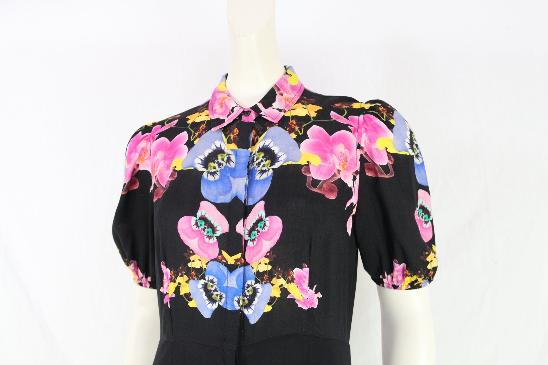 Robe longue Desigual x Christian Lacroix noire fleurie taille S