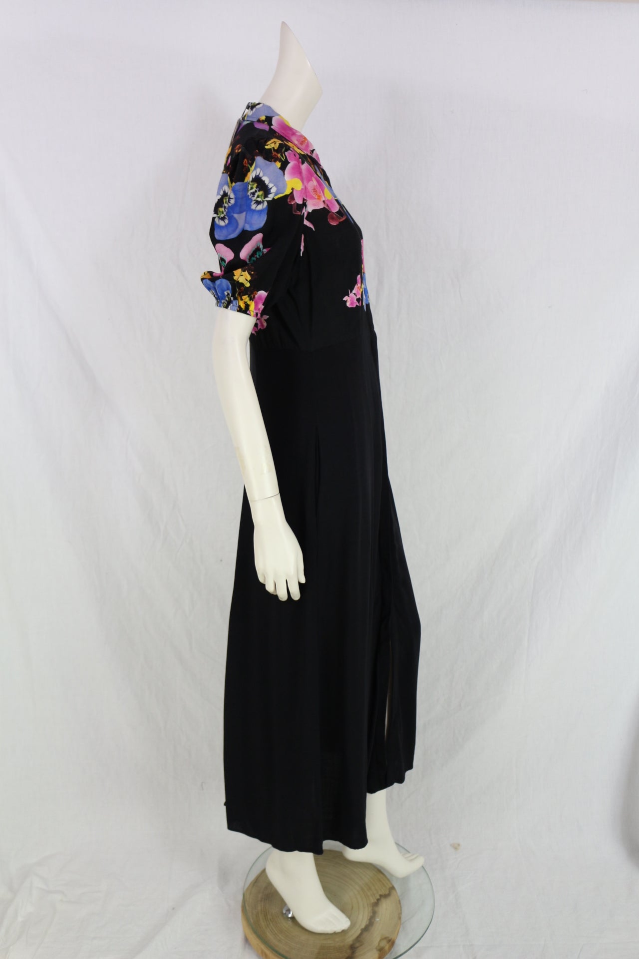 Robe longue Desigual x Christian Lacroix noire fleurie taille S 3