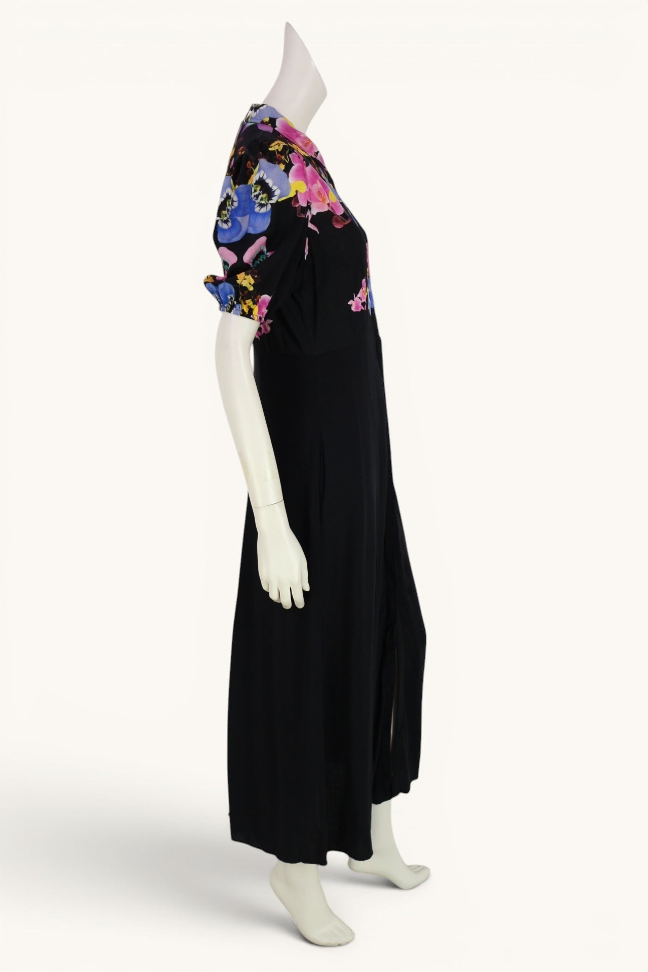 Robe longue Desigual x Christian Lacroix noire fleurie taille S 3