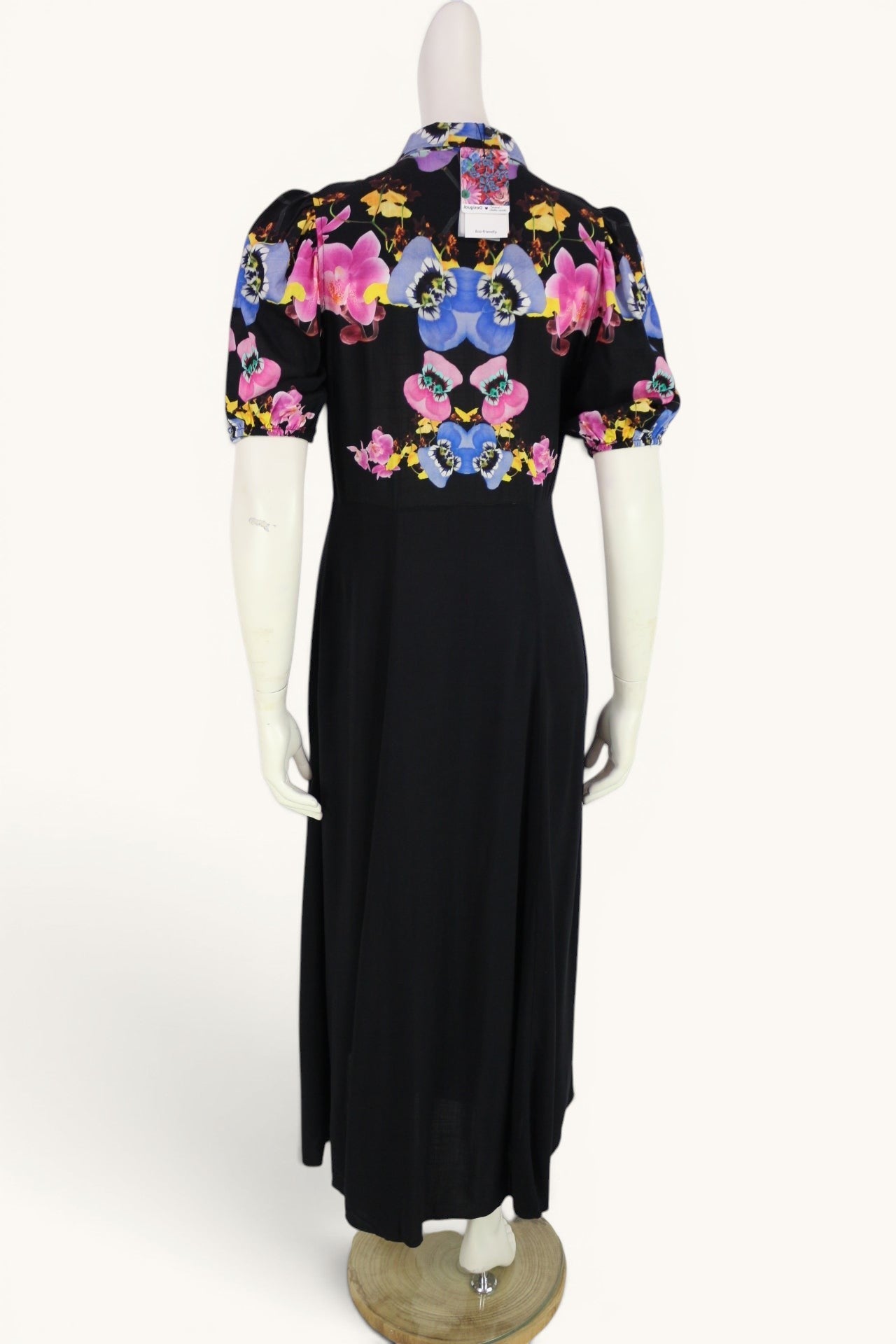Robe longue Desigual x Christian Lacroix noire fleurie taille S 4