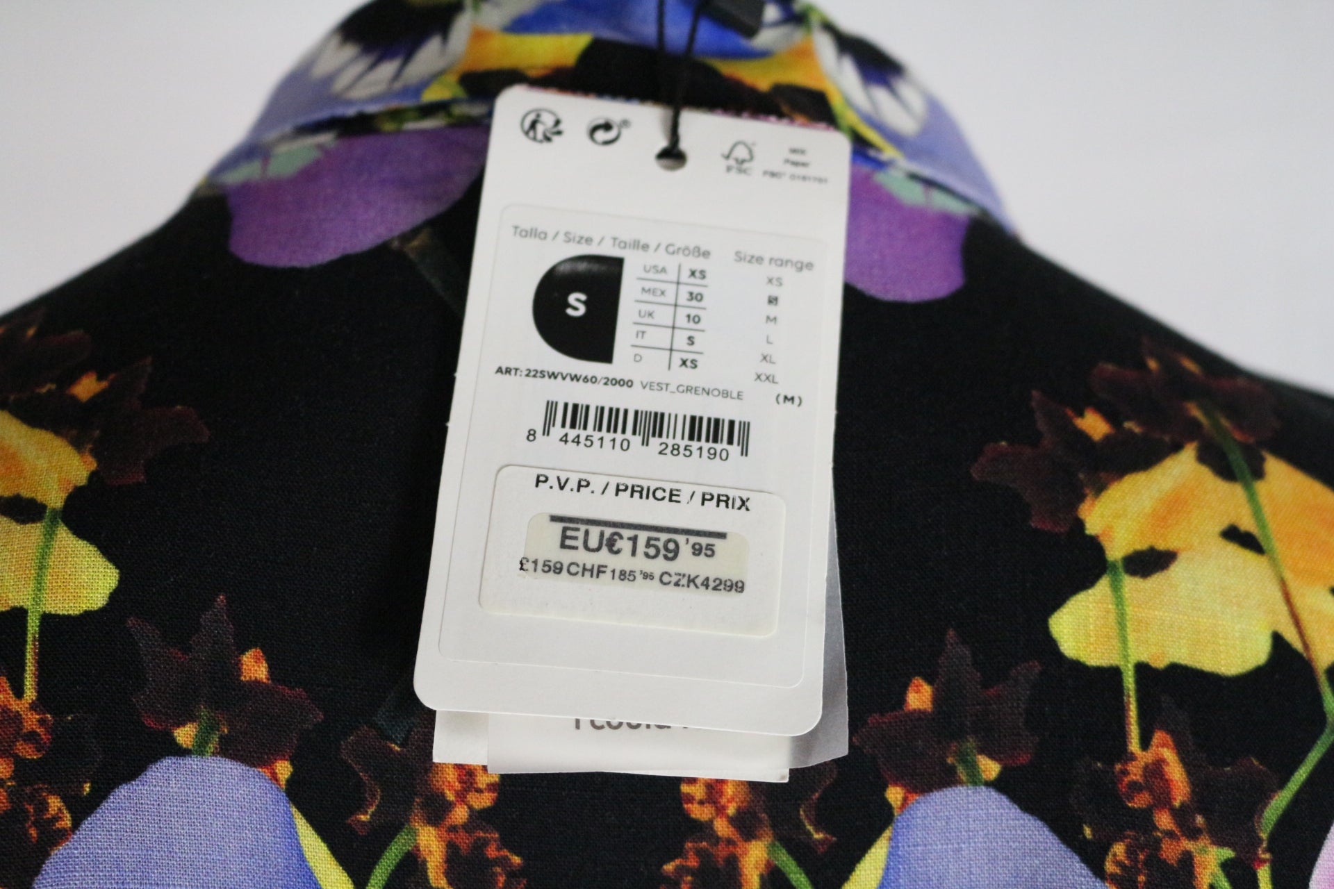 Robe longue Desigual x Christian Lacroix noire fleurie taille S 7