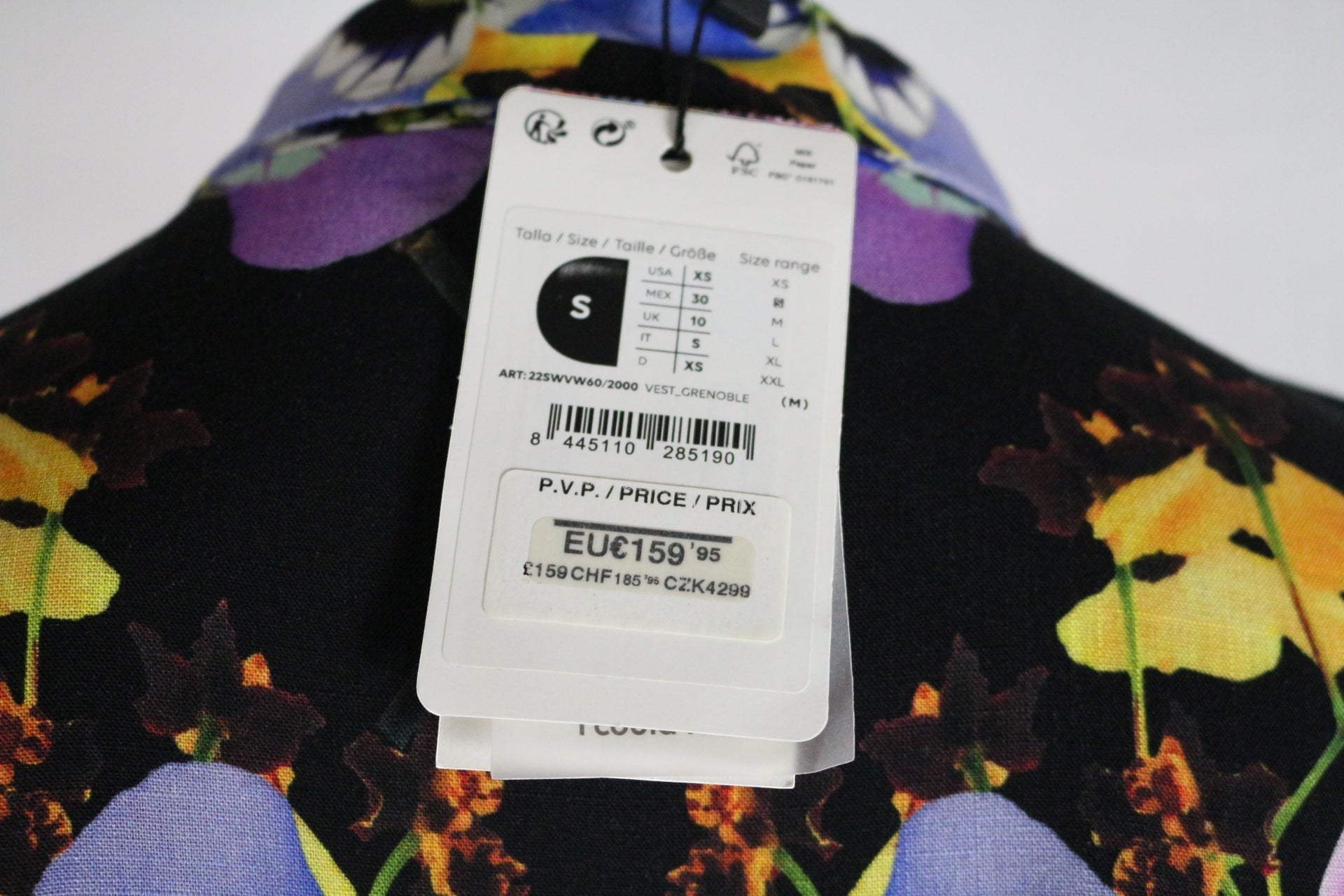 Robe longue Desigual x Christian Lacroix noire fleurie taille S 7