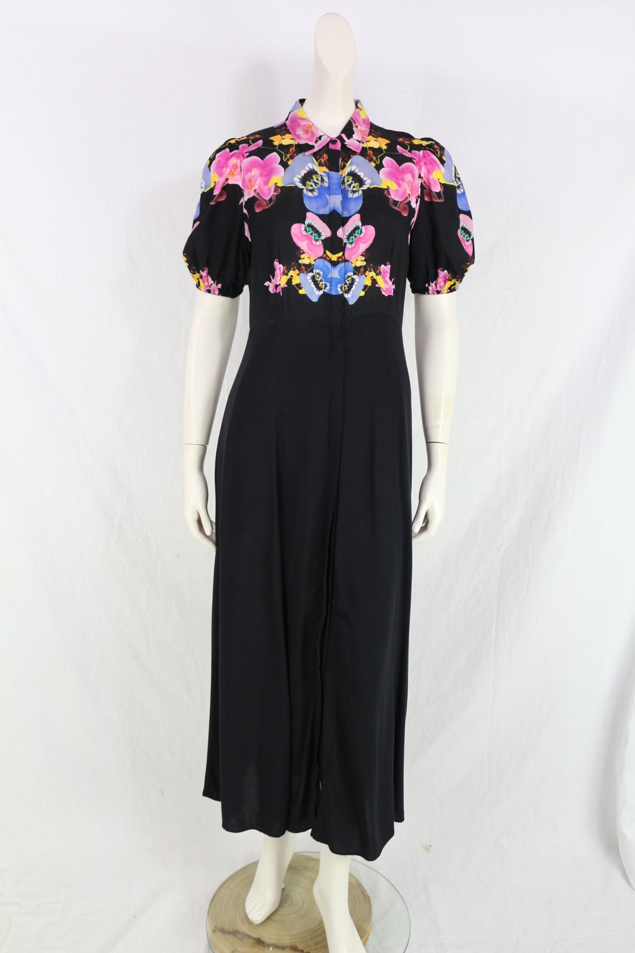 Robe longue Desigual x Christian Lacroix noire fleurie taille S 9