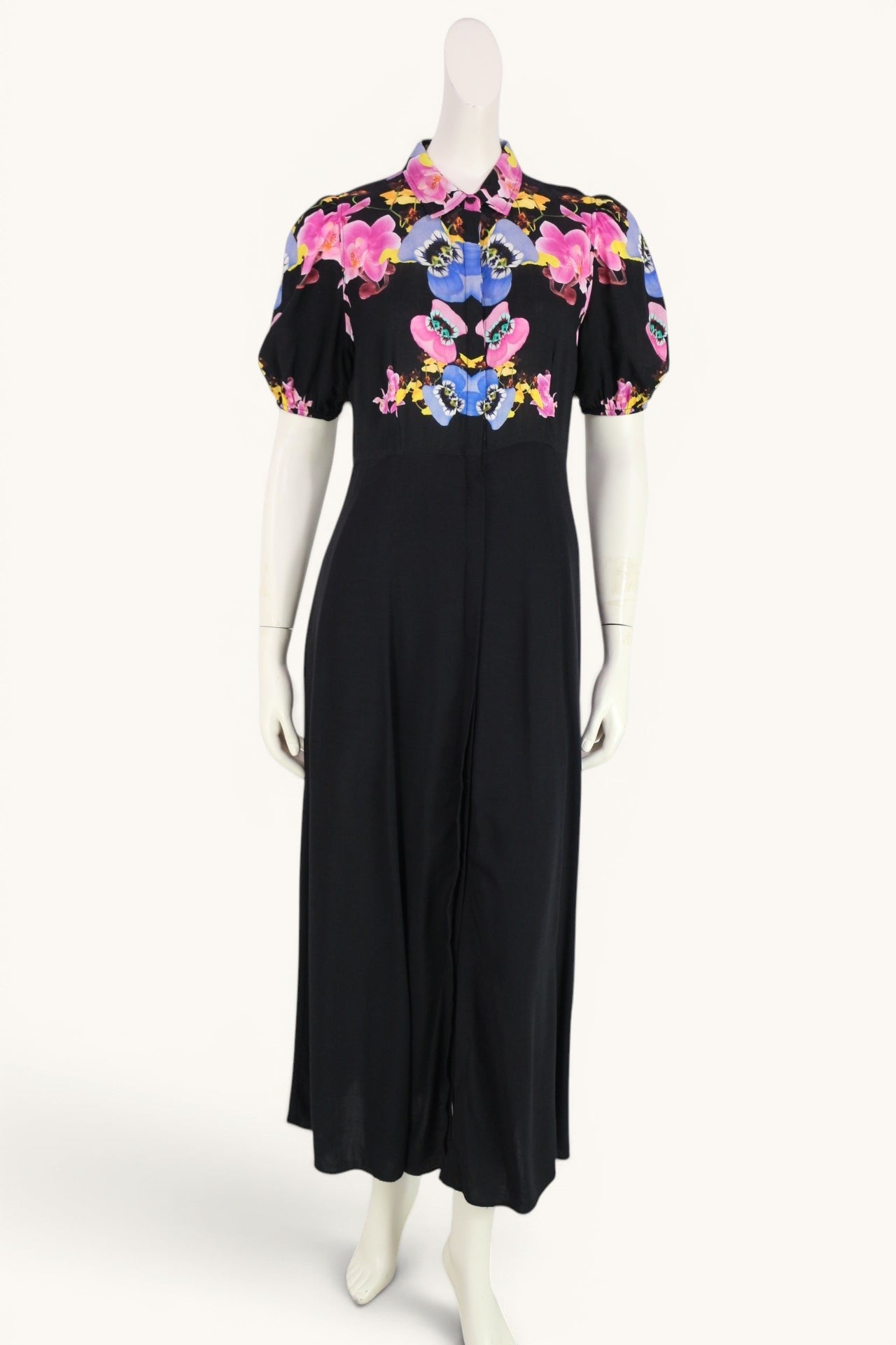 Robe longue Desigual x Christian Lacroix noire fleurie taille S 9