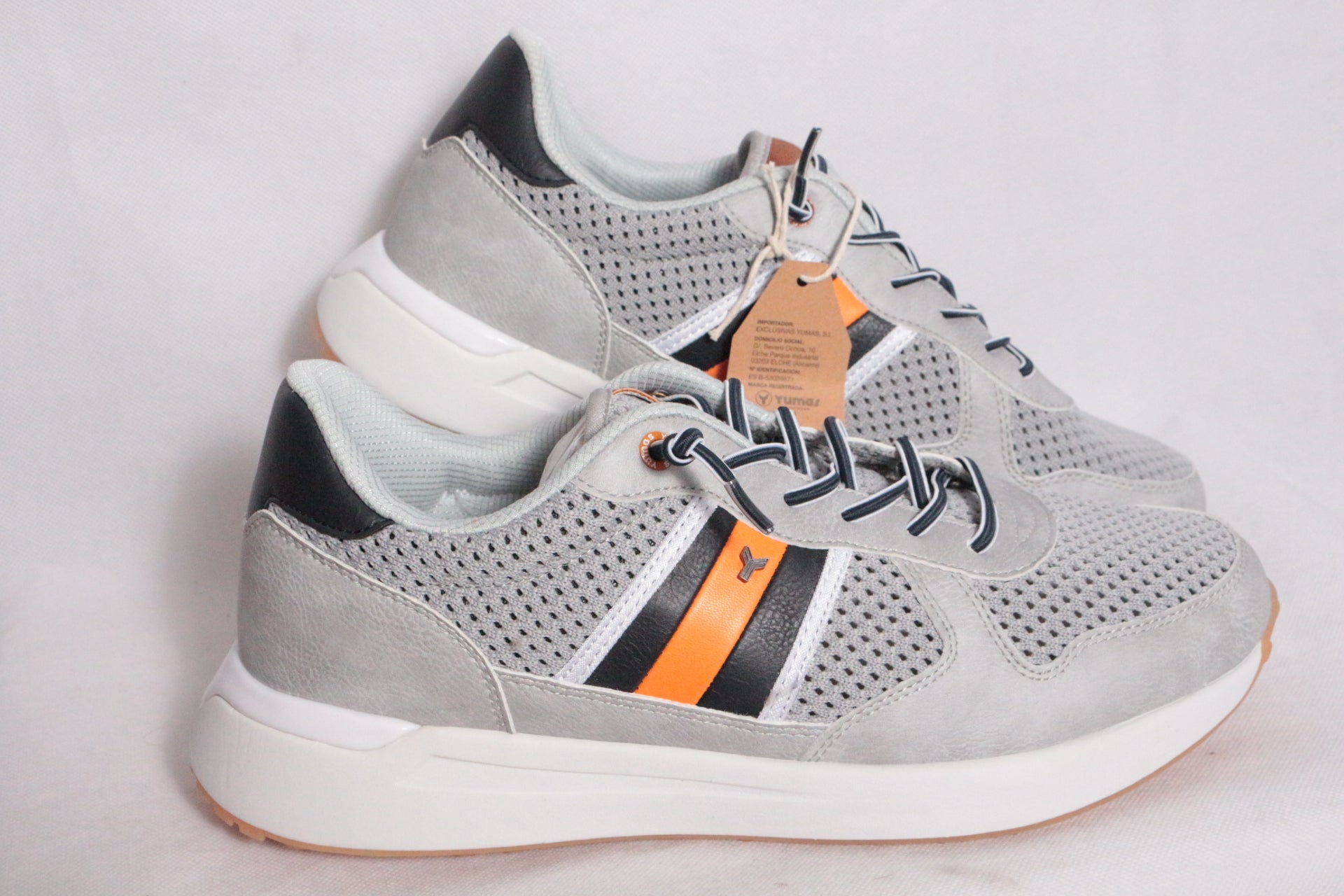 Yumas Baskets Polyester Gris, Orange  44 Neuf 7
