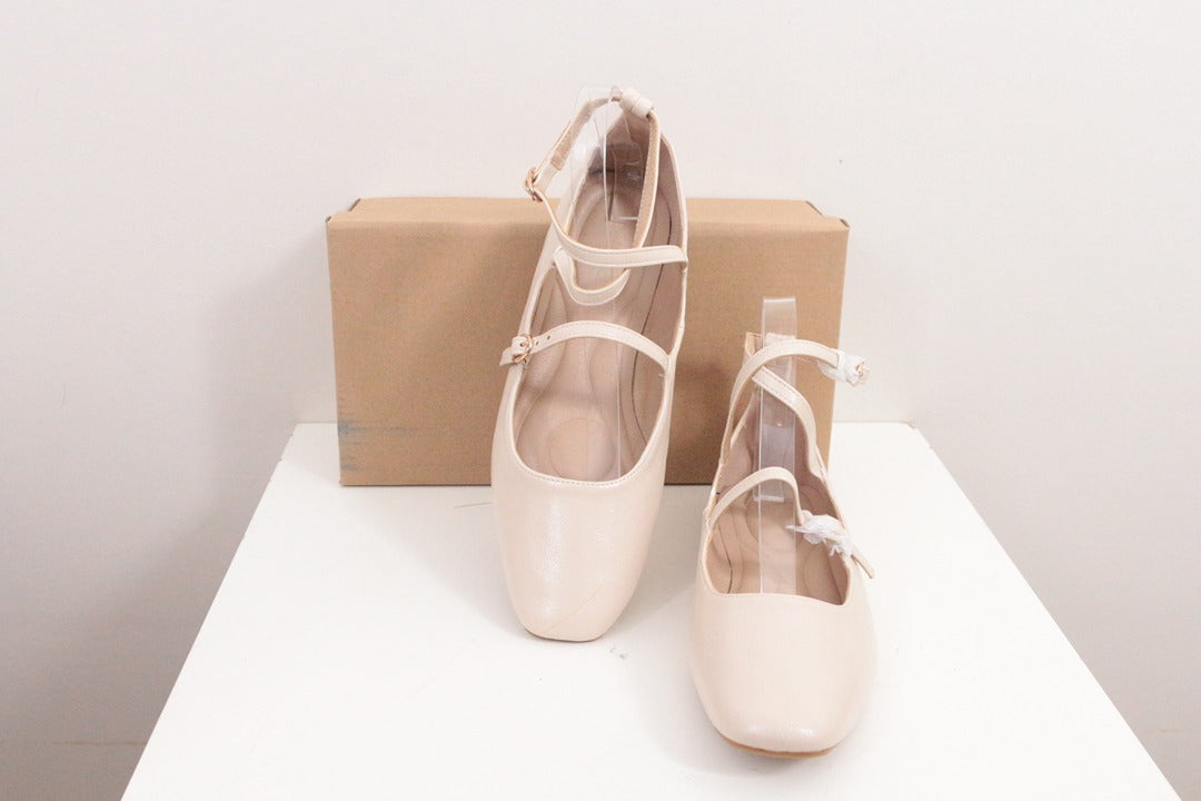 Bellucci Ballerines Mary Janes Crème 38 Neuves 3