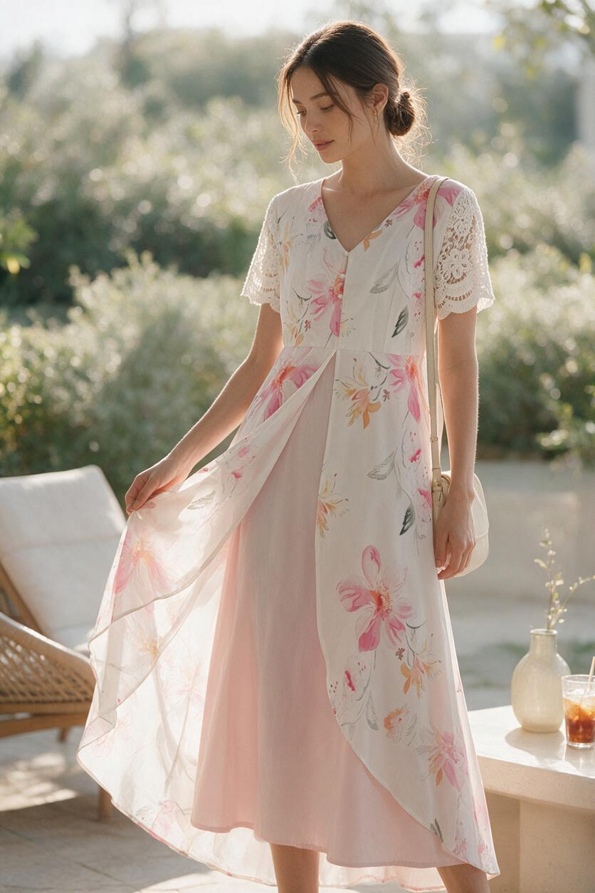 Just fashion now Robe longue Polyester Blanc L  Neuf